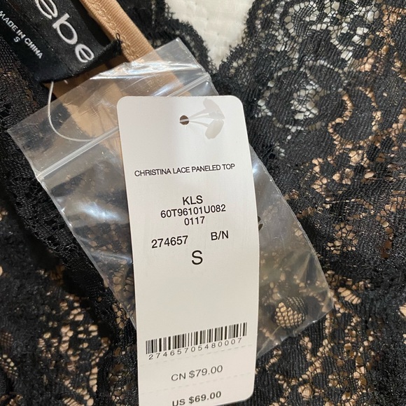 ***SOLD***Black Bebe lace top - Picture 2 of 2